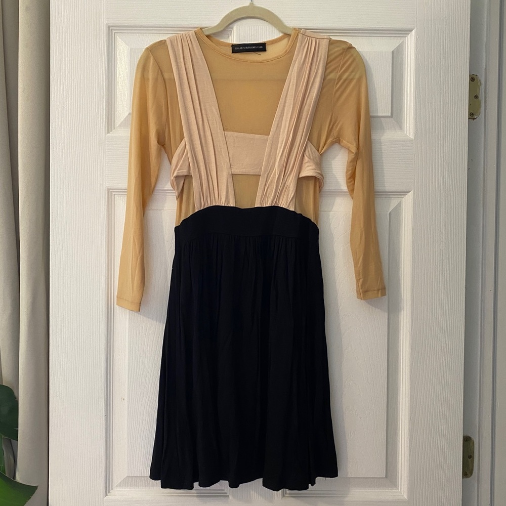 Stolen Girlfriends Club - sheer nude and black dress
